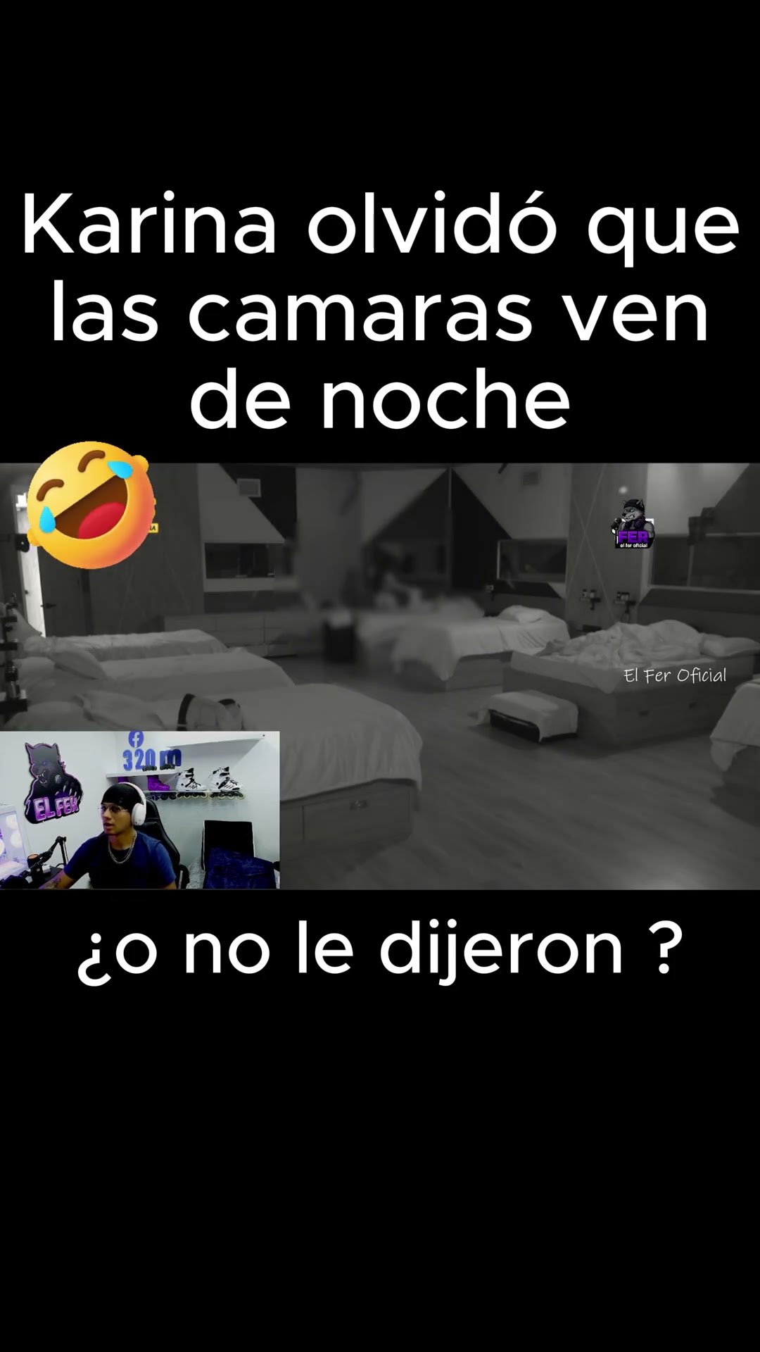 Karina olvidó que las cámaras ven de noche ,en la casa de los famosos.