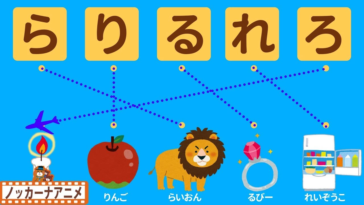 ひらがな らりるれろ たのしく勉強しよう 子供向け知育アニメ Learn Hiragana And Japanese Youtube