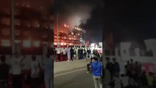 حريق هائل مديرية أمن الإسماعيلية لا حول ولا قوه الا بالله