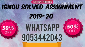 Bcoc 131 solved assignment 2019-20