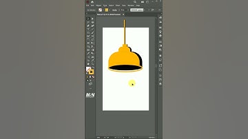Create Light Lamp vector illustration In Adobe illustrator. #shorts