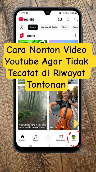 Cara Nonton Video Youtube Agar Tidak Tercatat di Riwayat Tontonan #modesamaranyoutube #modesamaran
