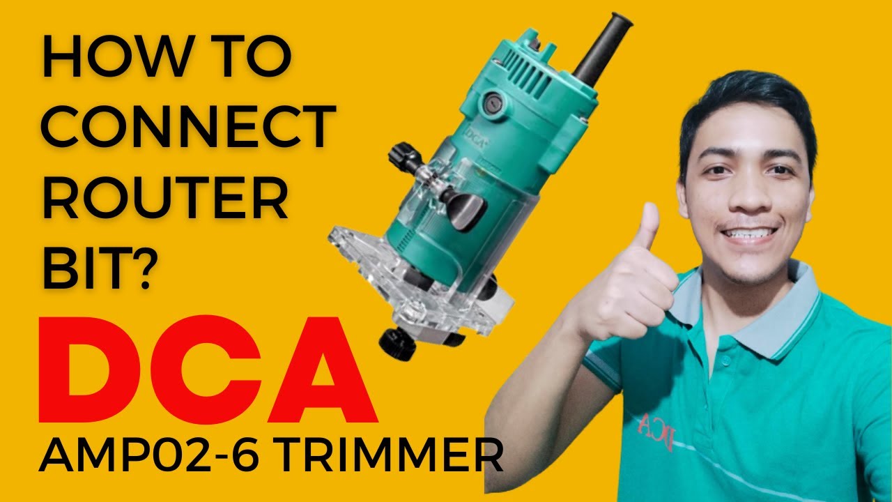 How to Connect the Router Bit to DCA AMP02-6 Trimmer