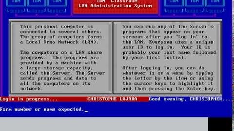 IBM Classroom LAN Administration System
