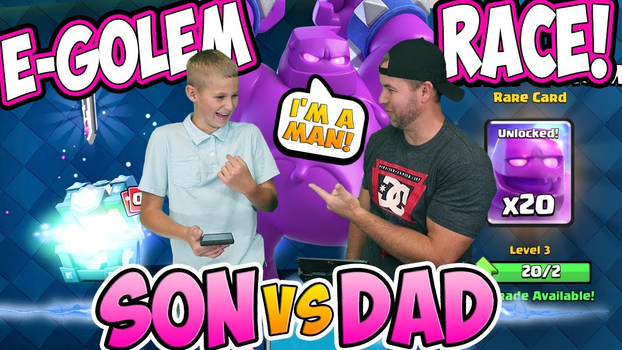 RACE to UNLOCK THE ELIXIR GOLEM - DAD VS SON! EPIC FINISH!