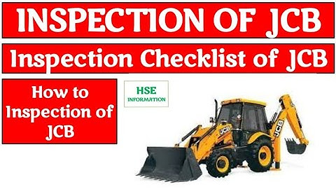Inspection of JCB & Inspection Checklist