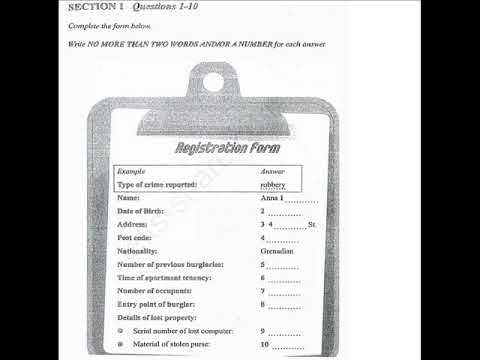 IELTS LISTENING SECTION 1 PRACTICE TEST 9 - YouTube