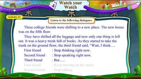 STD 6 | ENGLISH | SEM 1 | UNIT 4 | WATCH YOUR WATCH | ACTIVITY 11 | PART 1