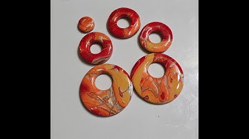 Polymer clay mokume gane fall themed