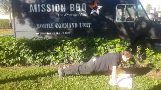 Mission BBQ Day 2 of Push-up Challenge for U.S. Vets! (C) 2016 Dan's Movie Report
