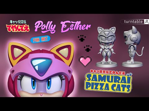 Polly Esther | Turntable | Speed Sculpt in Zbrush | Fan Art 💗