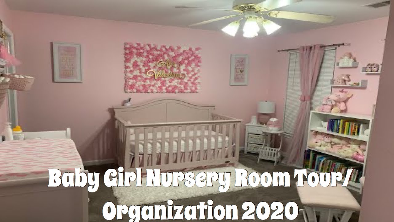 Baby Girl Nursery Room Tour/ Organization 2020 (Royalty Theme) - YouTube