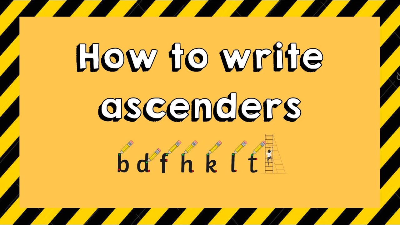 Letter Formation Ascenders YouTube