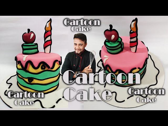 Cartoon cake: bolos que parecem desenhos 2D viralizam no TikTok, Ideias de  negócios