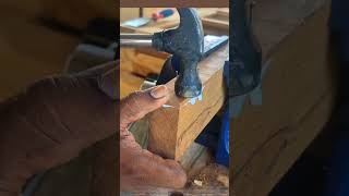 attaching split wood with nails