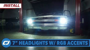 Modernize Your 67-72 Chevy C10 With These Impressive Quake LED Headlights! #chevy #c10