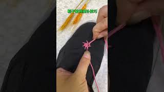 Sock mending techniques#handmade needlework#needlethreadtips