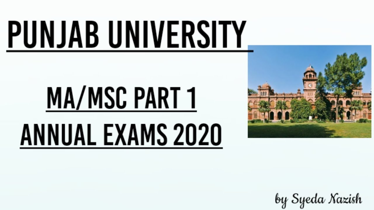 MA/MSC Annual Exams Date || Punjab University MA/MSC Annual Exams 2020 Schedule