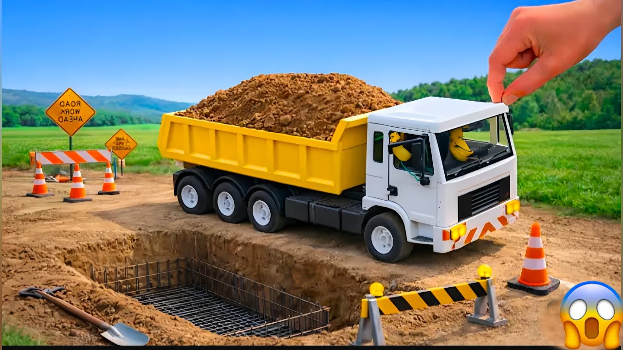 Flood Damage Causes Bridge Collapse 😱 | DIY Mini Machinery Rescue Build | SarangAnsari786