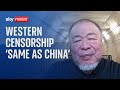 Exiled Chinese artist Ai Weiwei: &#39;Censorship in West exactly the same as Mao&#39;s China&#39;