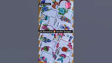 20 Beautiful border designs/Assignment front page design/Project Work Designs #love #project #shorts