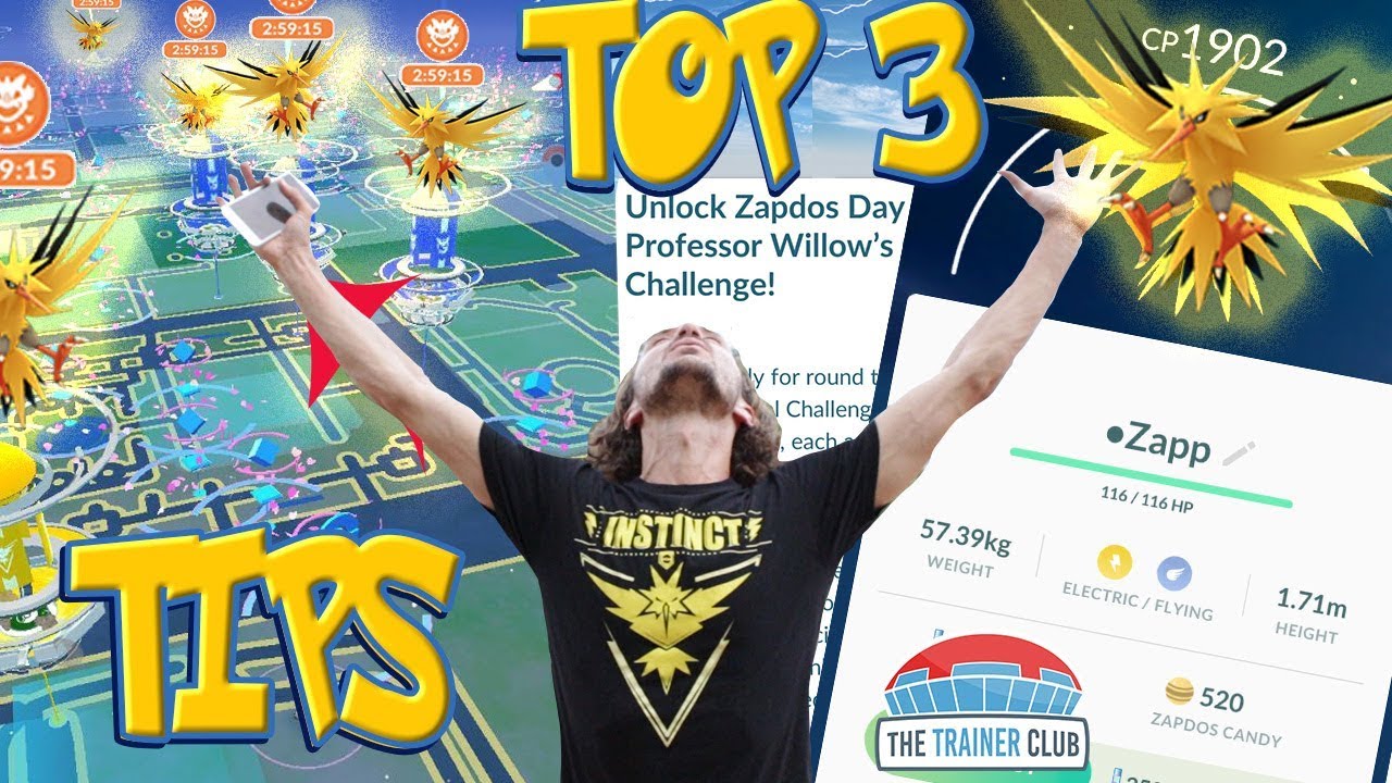 Unlock Zapdos Day during Professor Willow's Global Challenge! – Pokémon GO