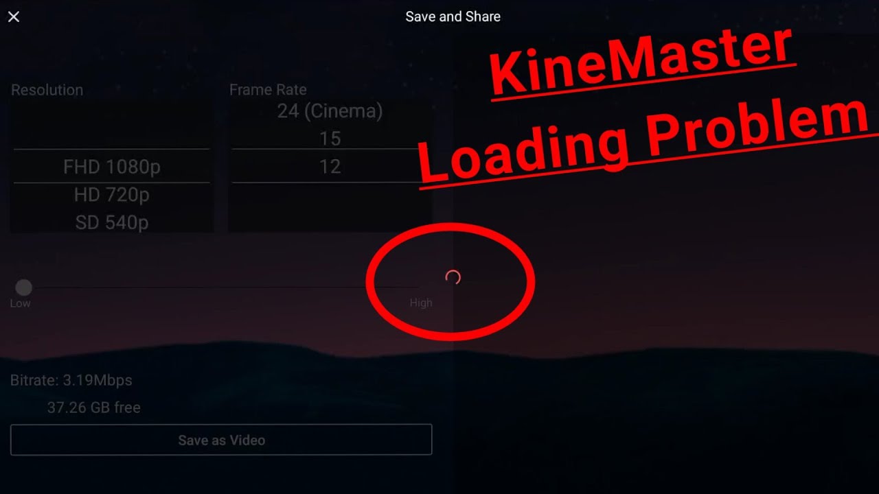 Fix KineMaster Video Export Save Loading Problem Solve - YouTube