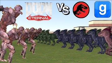 Raptors Dinosaurs Ark Survival Evolved SNPCS VS Doom Eternal Prowlers SNPC Fight Garry