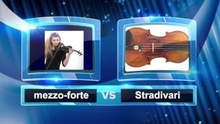 Direct comparison mezzo-forte carbon fiber violin vs. Stradivari violin