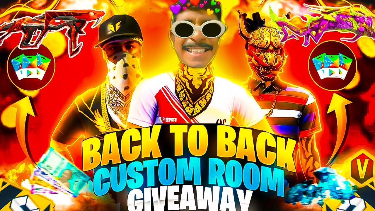 🔴[Live] FREE FIRE GIVEAWAY CUSTOM ROOM | FF LIVE TEAM CODE GIVEAWAY ...