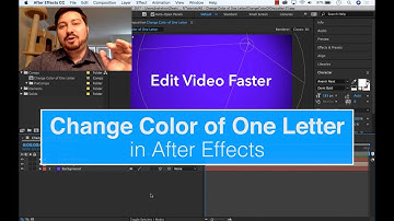 How to Change the Color of One Letter for Text in After Effects Tutorial