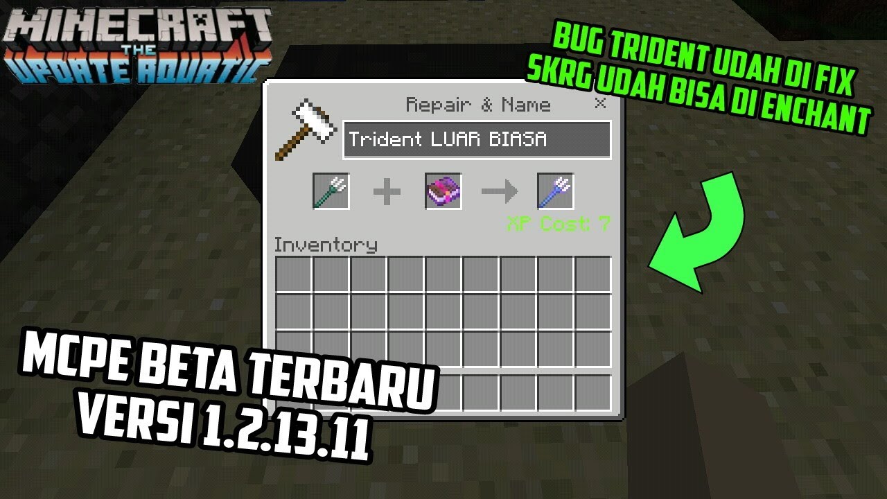 How To Repair A Trident Bedrock : Minecraft Trident: How To Repair