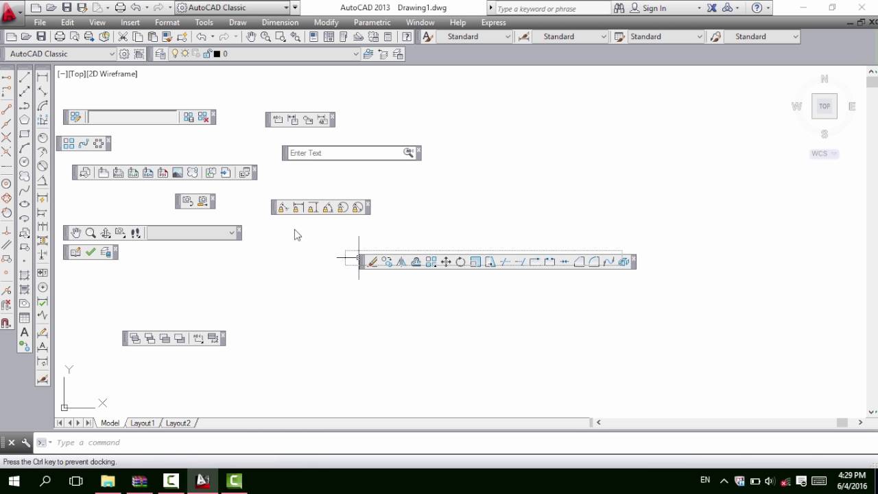 how to open toolbar in autocad 2016 how to open toolbar in autocad 2016