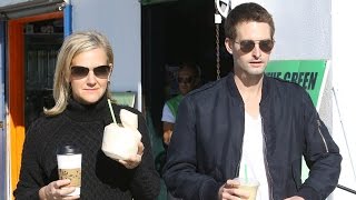 X17 EXCLUSIVE - Billionaire Evan Spiegel Steps Out For Iced Coffee Without Girlfriend Miranda Kerr Update