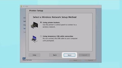 Epson EcoTank ET-3600: Wireless Setup Using the Printer’s Buttons