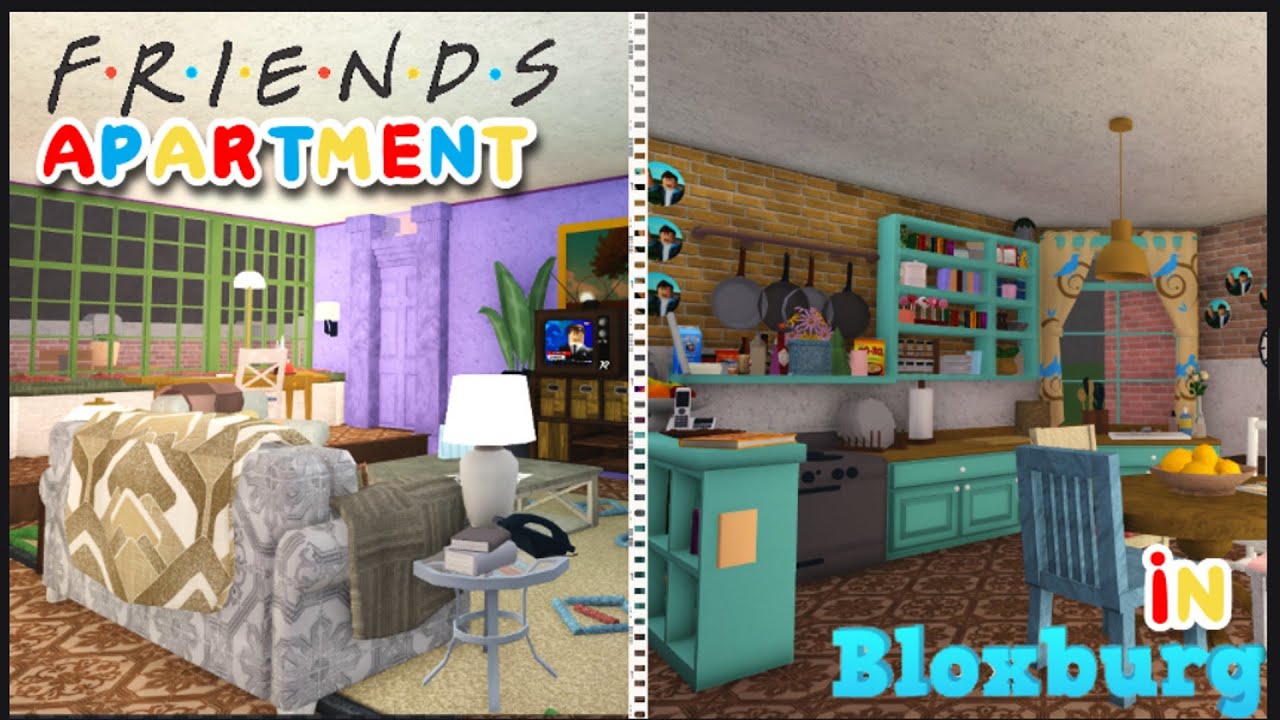 I built the apartment from 'Friends' in Bloxburg ) YouTube