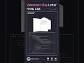 valentine letter html css