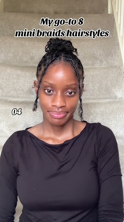  My go-to mini braids hairstyles💓#braidstyles #naturalhair #hairstyles # ...