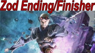 Injustice Gods Among Us 'General Zod Ending' Intro, Outro, Clash, & Super【Story DLC HD】