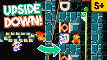 Winning a 1v1v1v1 Level UPSIDE DOWN in Versus Mode (Super Mario Maker 2 Online Multiplayer)