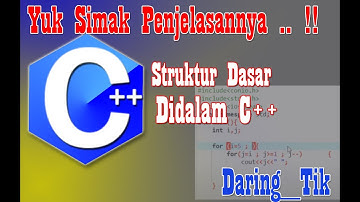 Belajar C++ #2B : Struktur Dasar Program C++ || DevC++ || CPP