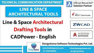 Architectural Tools: Line & Space Architectural Drafting Tools in CADPower for BricsCAD | English