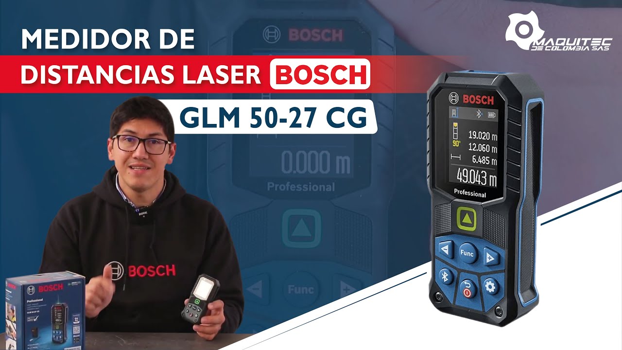 Medidor láser alcance 50m con bluetooth bosch glm 50 c