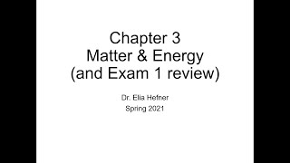 Live Lecture - CHEM 103 Sec 005 (Tues AM) - Chapter 3 and Exam 1 Review