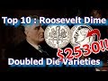 Top 10 Roosevelt Dime Doubled Die Varieties Errors List Dimes Worth Money