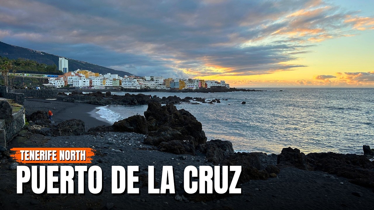 Puerto de la Cruz, Tenerife 🇮🇨 Playa Jardín to City Centre | 4K Walk
