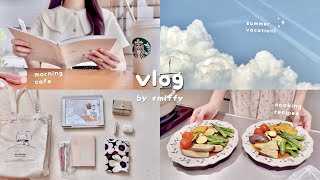 my cozy & productive days⛅ morning at cafe, schedulinggrape compote, healthy recipes