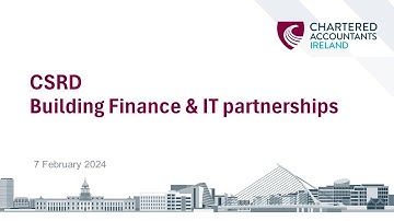 CSRD – Building Finance & IT partnerships