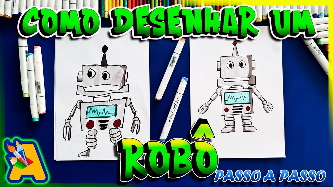 COMO DESENHAR UM ROBÔ FÁCIL PASSO A PASSO / ATELIÊ KIDS - YouTube