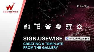 Sign.usewise For M365 Creating A Template From The Gallery